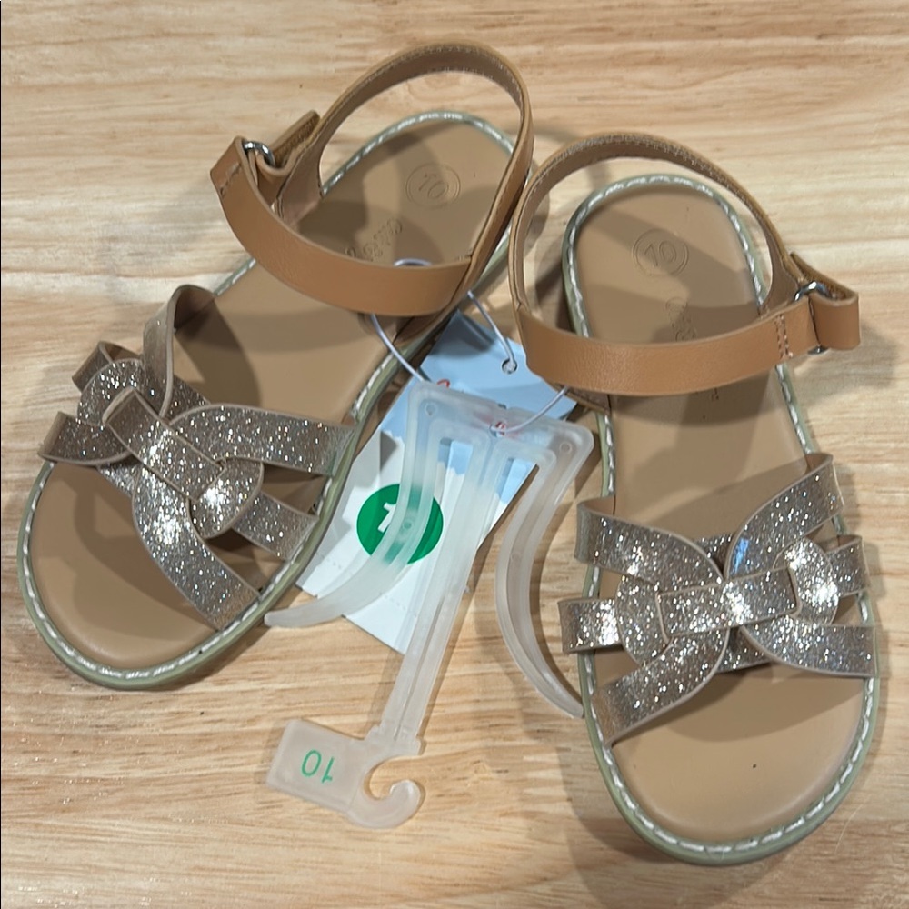 Cat & Jack Tan and Silver Sandals for Everyday Comfort